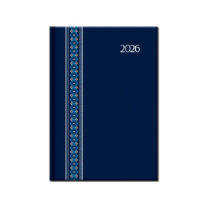 Denný diár A5 FOLK modrý 2026