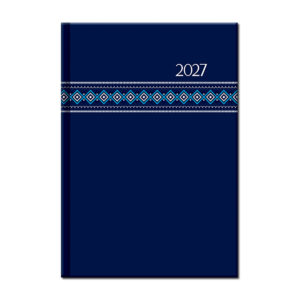 Týždenný diár A5 FOLK modrý 2027